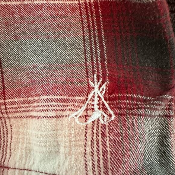 Pendleton Flannel Button Up Shirt Collarless Women's M - Picture 4 of 5